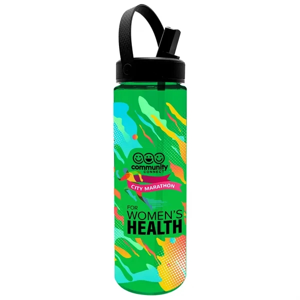 Translucent Green color option for Garyline® Freedom Tritan® Bottle With Flip Straw, Swivel ...