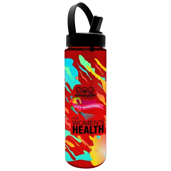 Translucent Red color option for Garyline® Freedom Tritan® Bottle With Flip Straw, Swivel ...
