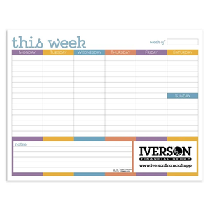 Photo of Triumph® Calendars Small Weekly Desk Pad   Colors