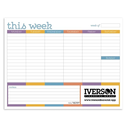 Main photo of Triumph® Calendars Small Weekly Desk Pad   Colors