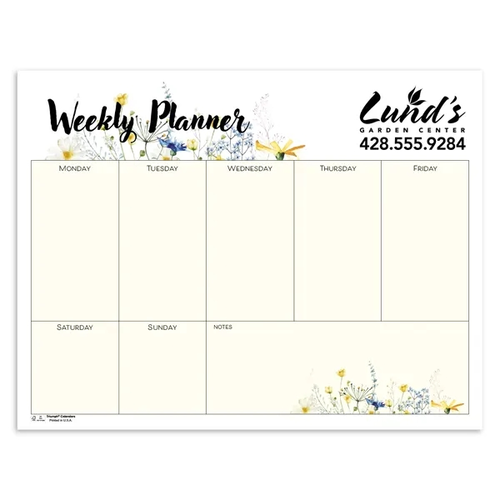 Photo of Triumph® Calendars Small Weekly Desk Pad   Floral