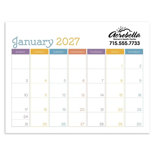 Photo of Triumph® Calendars Small Monthly Desk Pad   Colors
