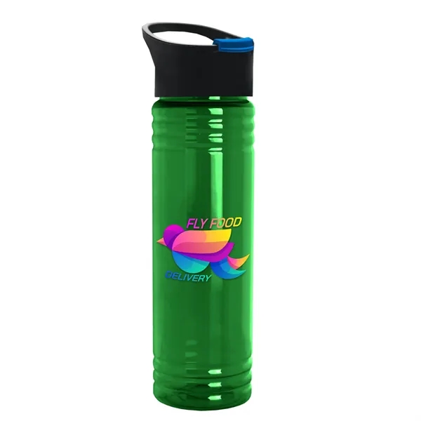 Translucent Green color option for Garyline® Slim Fit Rpet Bottle With Pop Up Lid   24 Oz.