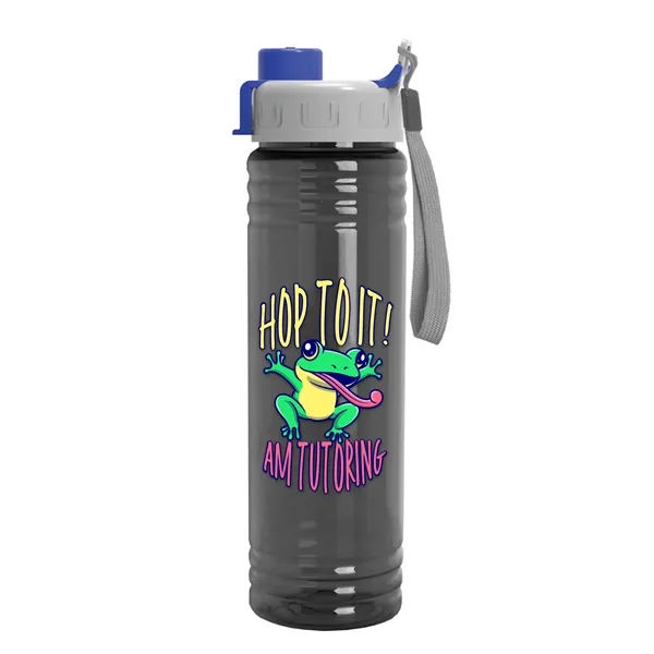 Smoke color option for Garyline® Slim Fit Rpet Bottle With Quick Snap Lid   24 Oz.