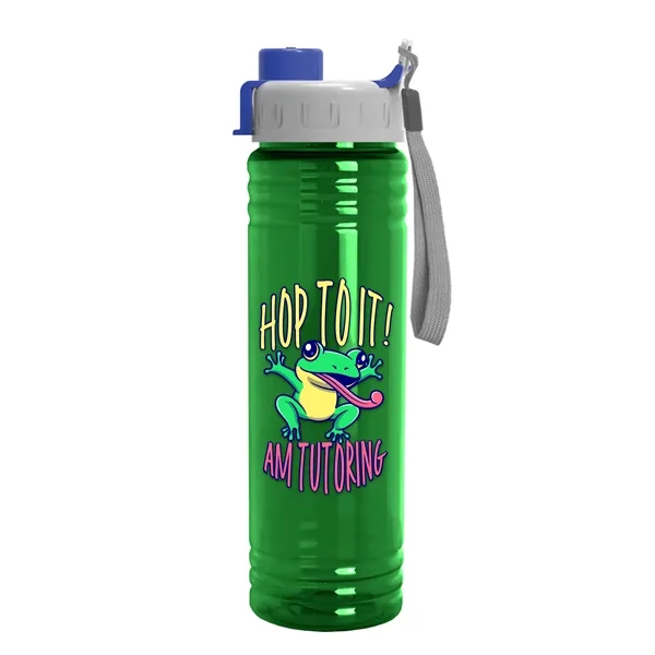 Translucent Green color option for Garyline® Slim Fit Rpet Bottle With Quick Snap Lid   24 Oz.