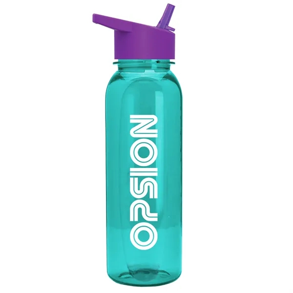 Translucent Teal color option for Garyline® Boss Embossed Tritan® Bottle With Flip Straw Li...