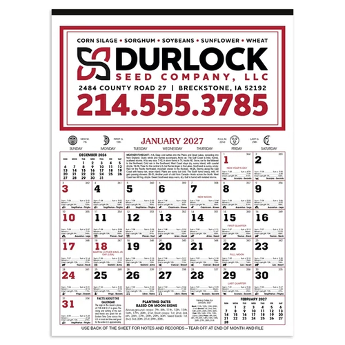 Photo of Skinner & Kennedy® 12 Sheet Almanac Calendar