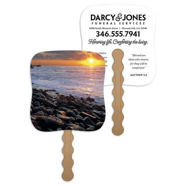 White color option for Skinner & Kennedy® Sunset Shore   Pictorial Fan