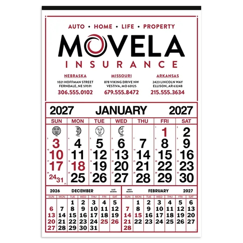 Photo of Skinner & Kennedy® Commercial 12 Sheet Calendar
