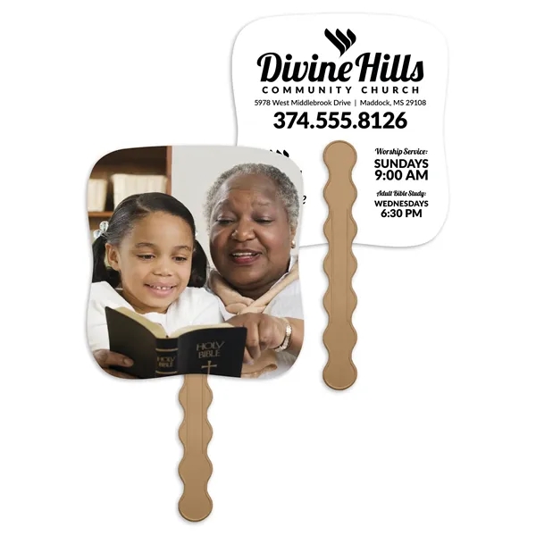 White color option for Skinner & Kennedy® Bible Study   Pictorial Fan