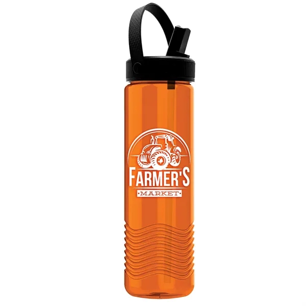 Translucent Orange color option for Garyline® Wave Tritan® Bottle With Flip Straw, Swivel Han...