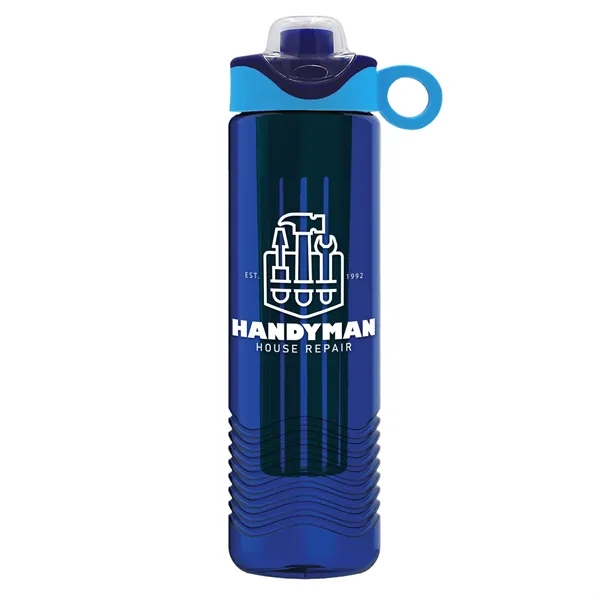 Translucent Blue color option for Garyline® Wave Tritan® Bottle With Two Tone Drink Thru Li...