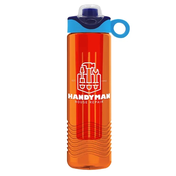 Translucent Orange color option for Garyline® Wave Tritan® Bottle With Two Tone Drink Thru Li...