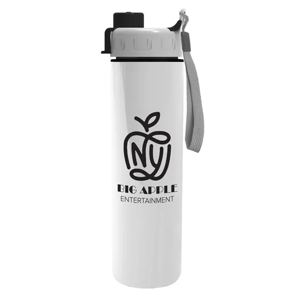 White color option for Garyline® Slim Double Wall Insulated Bottle With Quick Sn...