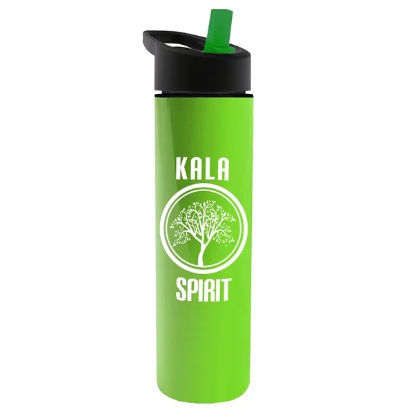 Lime Green color option for Garyline® Slim Double Wall Insulated Bottle With Flip Str...