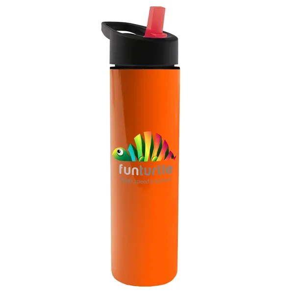 Orange color option for Garyline® Slim Double Wall Insulated Bottle With Flip Str...