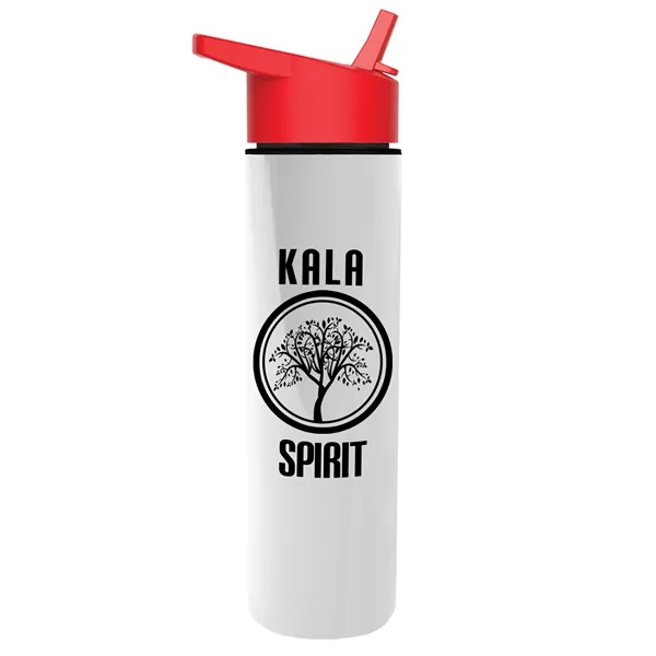 White color option for Garyline® Slim Double Wall Insulated Bottle With Flip Str...