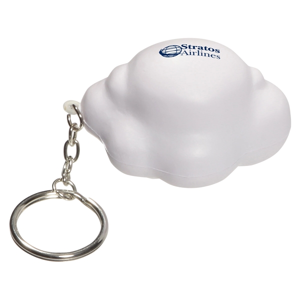 Bright White color option for Cloud Stress Reliever Key Chain