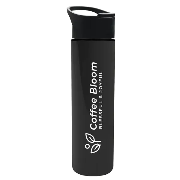 Black color option for Garyline® Slim Double Wall Insulated Bottle With Pop Up L...