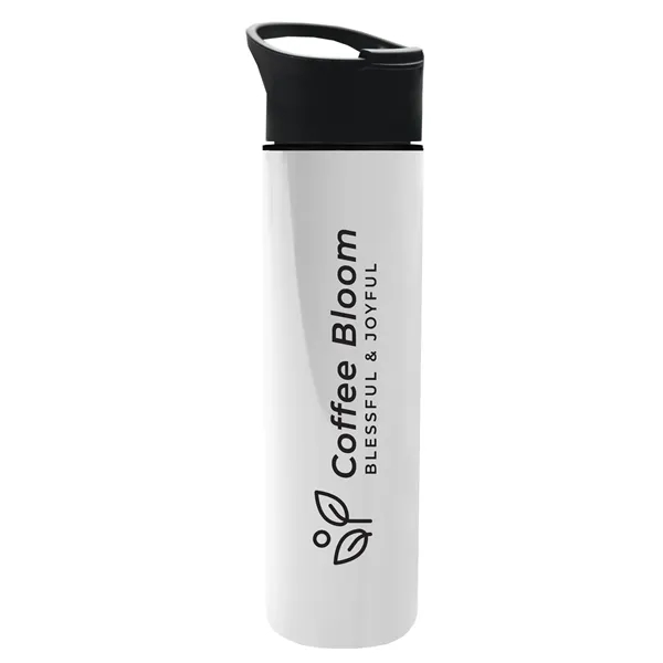 White color option for Garyline® Slim Double Wall Insulated Bottle With Pop Up L...