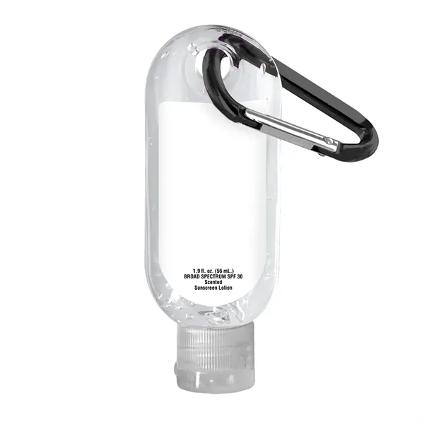White color option for Clear Sanitizer In Clear Bottle With Carabiner   1.9 Oz.