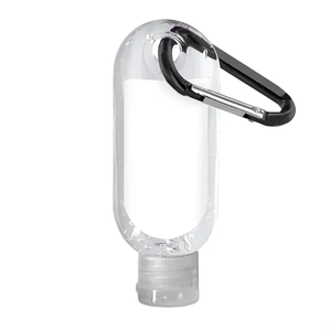 Photo of Clear Sanitizer In Clear Bottle With Carabiner   1.9 Oz.