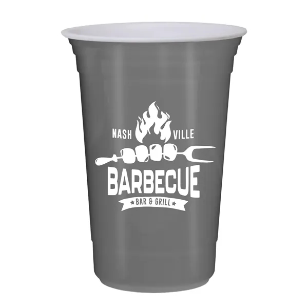 Metallic Silver color option for Garyline® Varsity Double Wall Cup With Liner   16 Oz.