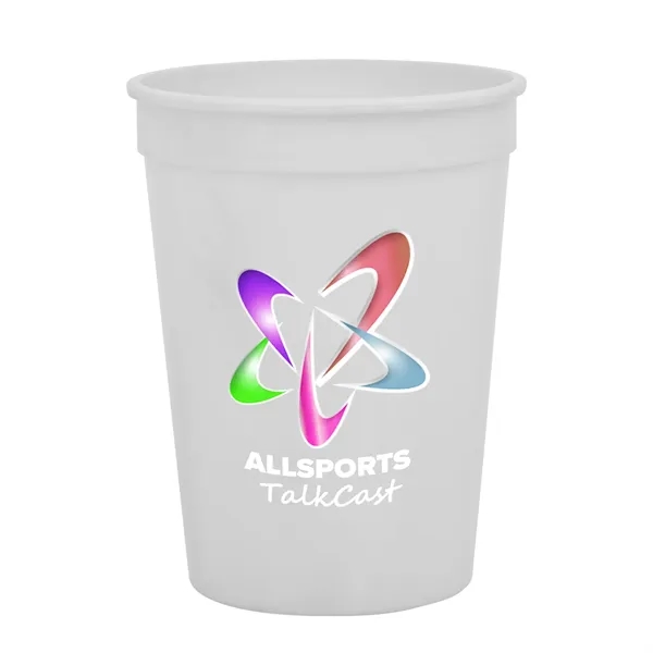 White color option for Garyline® Cups On The Go Stadium Cup   12 Oz.