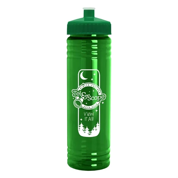 Translucent Green color option for Garyline® Slim Fit Bottle With Push Pull Lid   24 Oz.