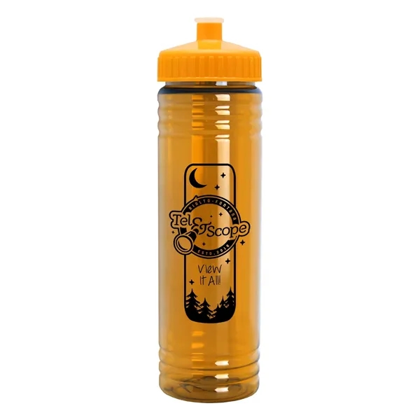 Translucent Orange color option for Garyline® Slim Fit Bottle With Push Pull Lid   24 Oz.