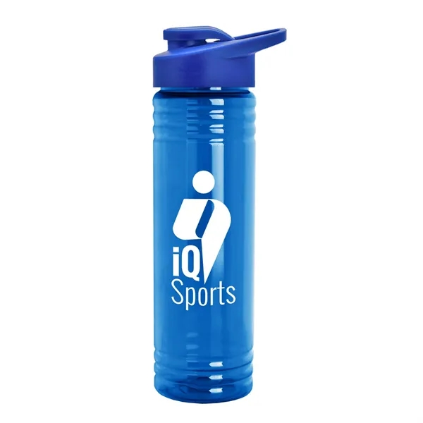 Translucent Blue color option for Garyline® Slim Fit Bottle With Drink Thru Lid   24 Oz.