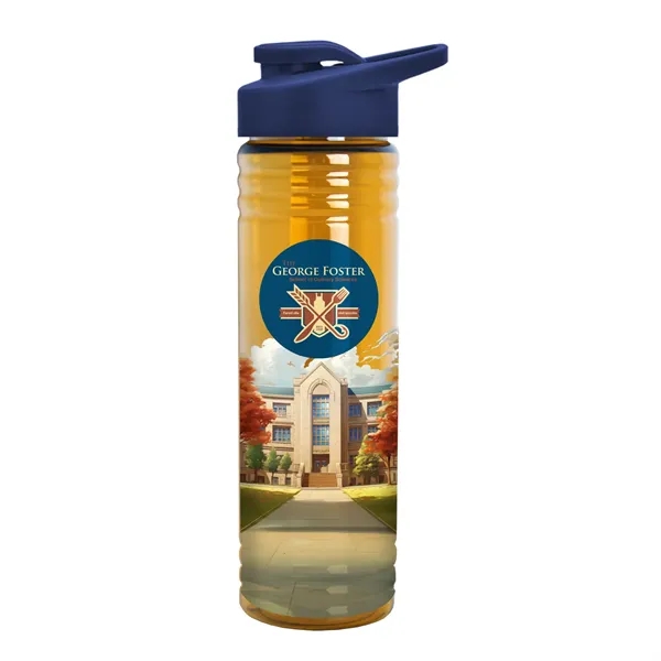 Translucent Orange color option for Garyline® Slim Fit Bottle With Drink Thru Lid   24 Oz.