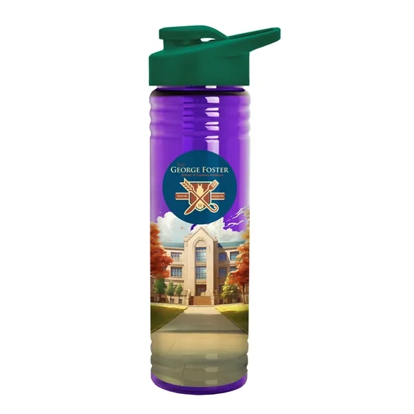 Translucent Violet color option for Garyline® Slim Fit Bottle With Drink Thru Lid   24 Oz.