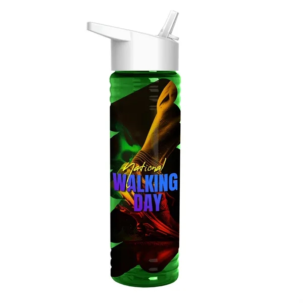 Translucent Green color option for Garyline® Slim Fit Bottle With Flip Straw Lid   24 Oz.