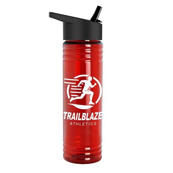 Translucent Red color option for Garyline® Slim Fit Bottle With Flip Straw Lid   24 Oz.
