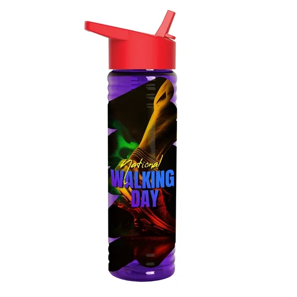 Translucent Violet color option for Garyline® Slim Fit Bottle With Flip Straw Lid   24 Oz.