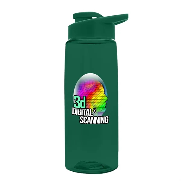 Translucent Dark Green color option for Garyline® Flair Tritan® Bottle With Drink Thru Lid   26 Oz.