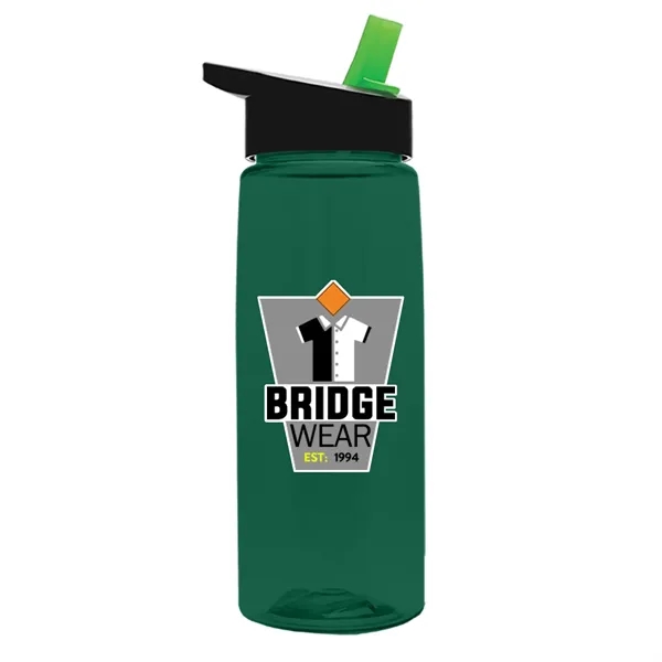 Translucent Dark Green color option for Garyline® Flair Tritan® Bottle With Flip Straw Lid   26 Oz.