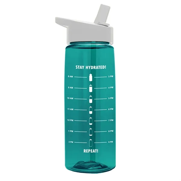 Translucent Teal color option for Garyline® Flair Tritan® Bottle With Flip Straw Lid   26 Oz.