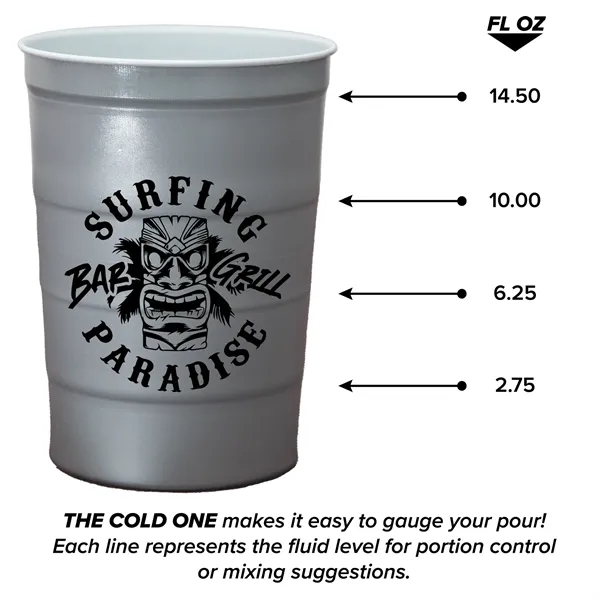 Gray color option for Garyline® The Cold One Steel Chill Party Cup   16 Oz.