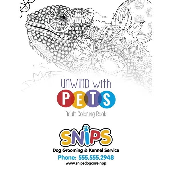 White color option for Good Value™ Unwind With Pets Adult Coloring Book