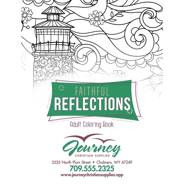 White color option for Good Value™ Faithful Reflections Adult Coloring Book