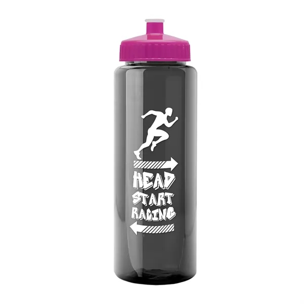 Smoke color option for Garyline® Slim Fit Rpet Bottle With Push Pull Lid   32 Oz.