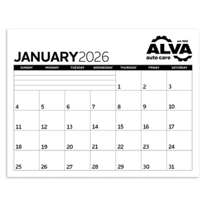 Photo of Triumph® Calendars Small Monthly Desk Pad   Black & White...