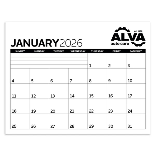 Main photo of Triumph® Calendars Small Monthly Desk Pad   Black & White...