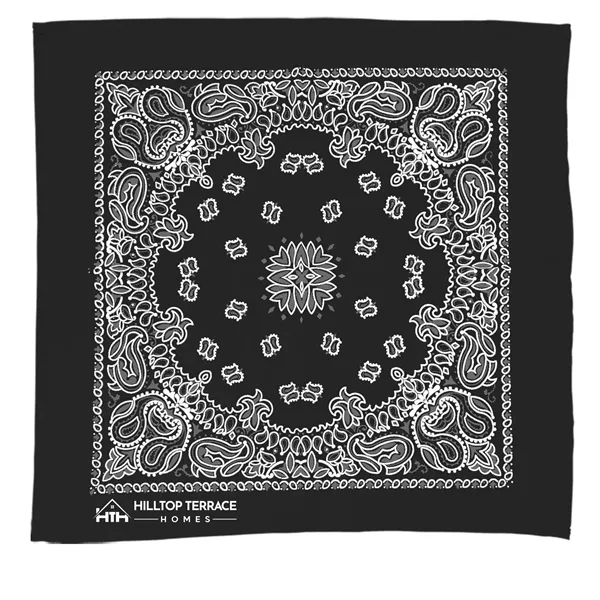 Black color option for Garyline® 22" Bandana With Stock Paisley Pattern