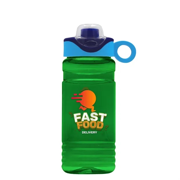 Translucent Green color option for Garyline® Rpet Bottle With Two Tone Drink Thru Lid With S...