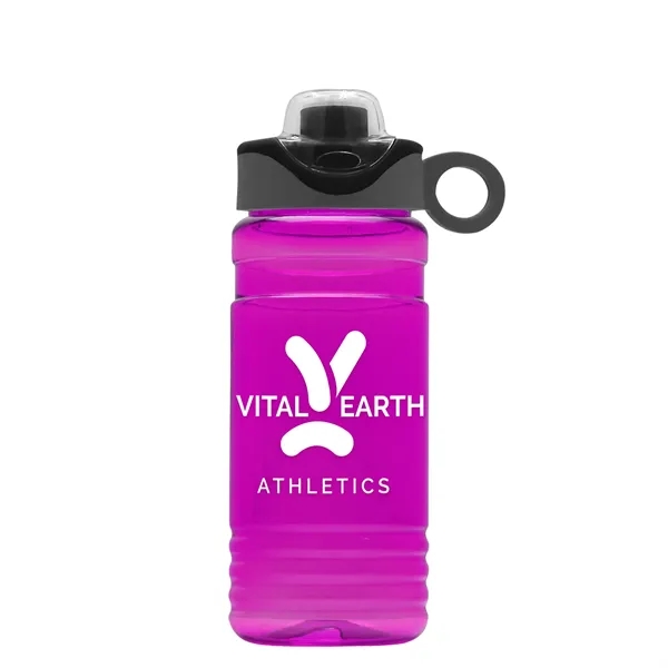 Translucent Hot Pink color option for Garyline® Rpet Bottle With Two Tone Drink Thru Lid With S...