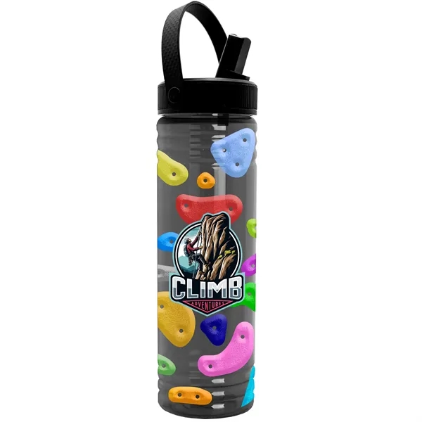 Smoke color option for Garyline® Slim Fit Rpet Bottle With Flip Straw, Swivel Ha...