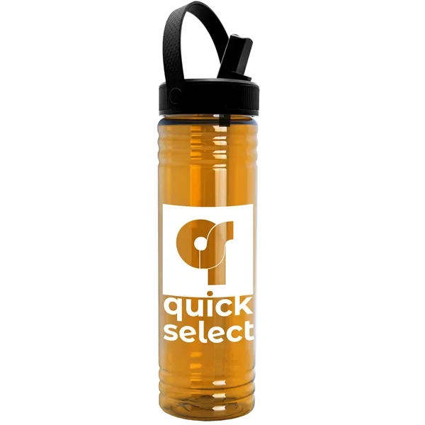Translucent Orange color option for Garyline® Slim Fit Rpet Bottle With Flip Straw, Swivel Ha...